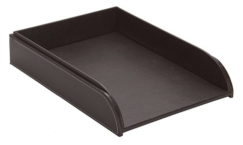 Osco black faux leather letter - leather,