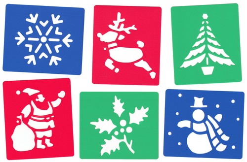Piece christmas stencil - christmas, set