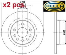 X2 PCS REAR BRAKE DISC SET