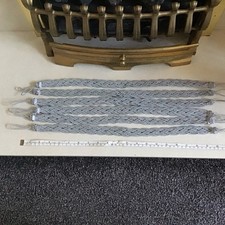 3 pairs (6 Tie Backs) Of Silver Grey Plaited Satin Effect Curtain Tie Backs