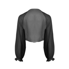 Woman Sheer Chiffon Bolero