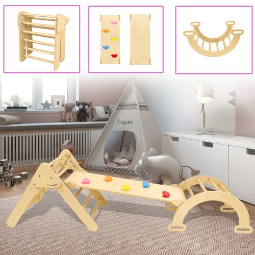 Wooden climbing set - wooden,