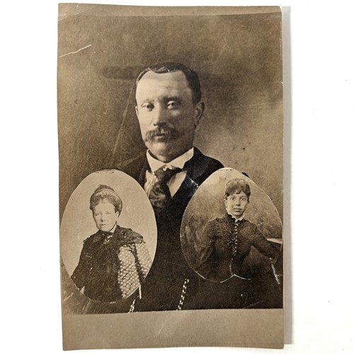 Antique trio family portrait - family,