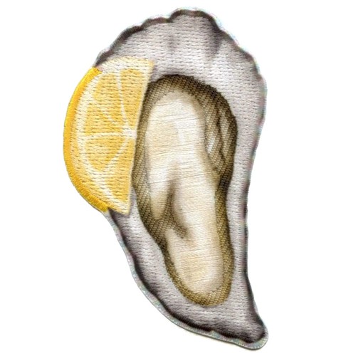 Oyster lemon seafood patch - oyster,
