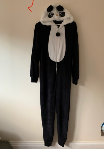Cute panda fleece - jumpsuit,