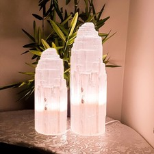 Handmade Selenite Crystal Lamp