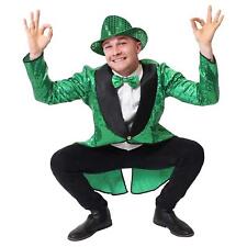 IRISH LEPRECHAUN FANCY DRESS ADULTS ST PATRICK'S GREEN WAISTCOAT, HAT + BOW TIE
