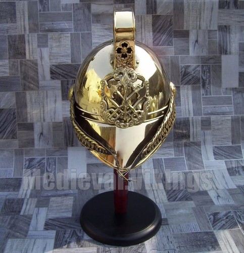 Brass chief axe fireman - chief, helmet