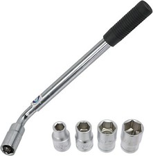 Extendable Wheel Nut Socket Wrench 13mm 17mm 19mm Brace Breaker Power Bar 1/2"