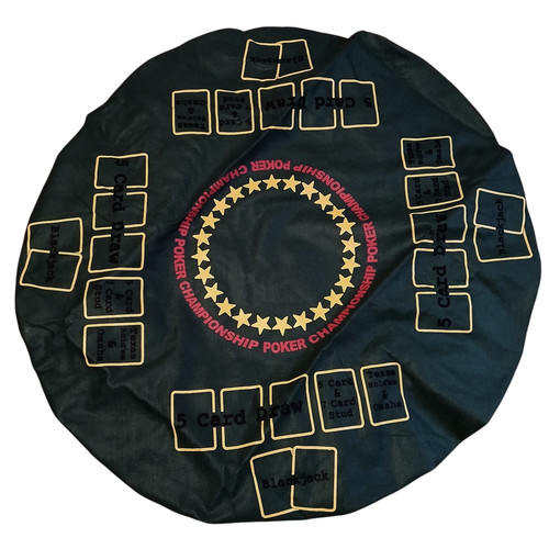 Round poker mat - poker,