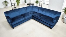 MADE.COM Orson Large Corner Sofa, Midnight Blue Velvet (1913)