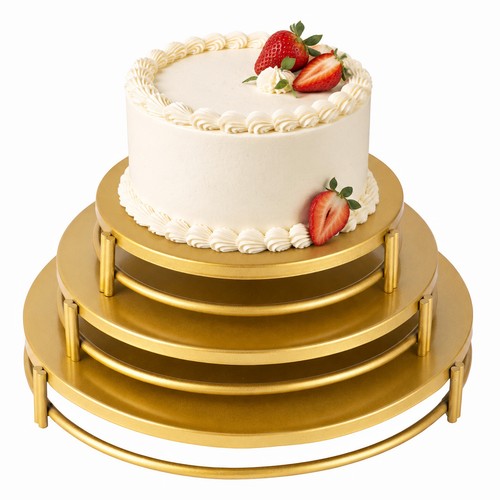 Pack gold metal cake stands - pack,