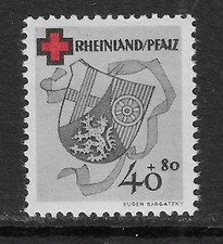 OCCUPATION - RHINELAND - 1949- GERMAN RED CROSS 40+80PF - 1V - MNH ** - CV £28+
