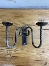 Vintage  Wrought Iron Twin Candle Sconce.                                #5893