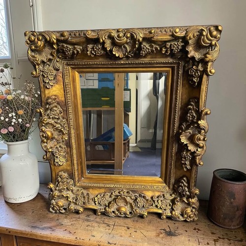 Ornate vintage wall mirror - vintage,