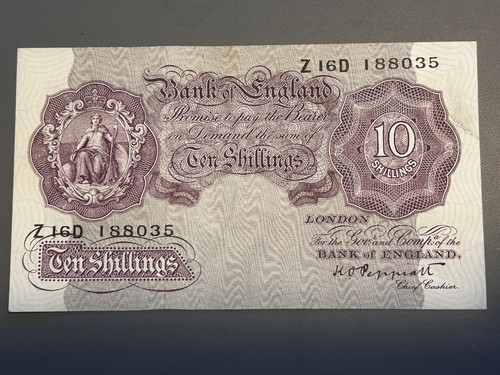 Bank england ten shillings - england,