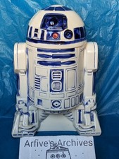 🔵⚪ Vintage Star Wars R2D2 COOKIE JAR Roman Ceramics 1977 ⚪🔵