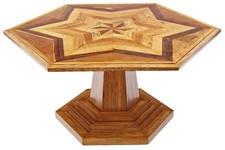Fine Quality Hexagonal Parquetry Centre Dining Table – Richard Wallace