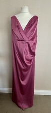 M&S Dusky Rose Pink Satin Full Length Occasion Dress  Size 20 BNWT Bridesmaid