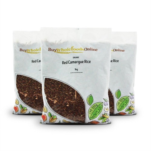 Organic red camargue rice 3kg - red,