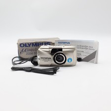 Olympus Stylus Epic Zoom 80 mju-II 35mm Point & Shoot 38-80mm Silver AS-IS