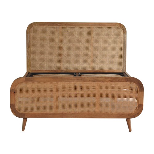 Handwoven rattan double - handwoven, bed