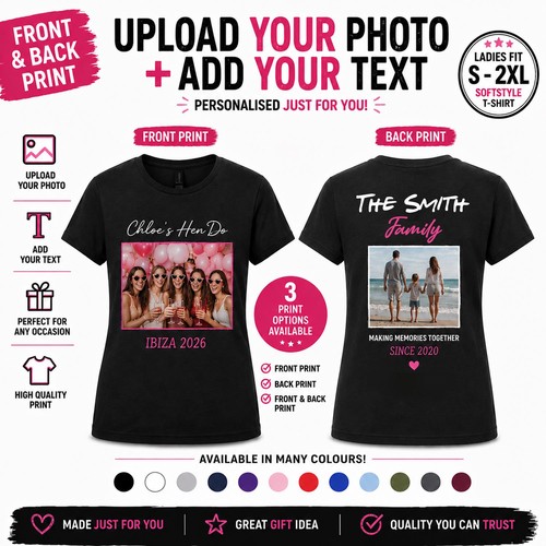 Personalised ladies shirt - personalised, t