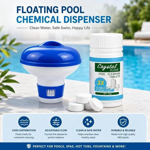 100 chlorine tablets floating - 100,