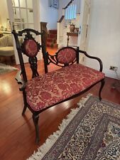 Edwardian Two Seater Settee Sofa (New Upholstery) - Stunning piece