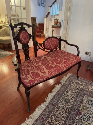 Edwardian two seater settee - two,