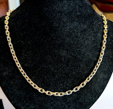 Heavy sterling silver 18 inch fancy cable link chain 26.8 gms