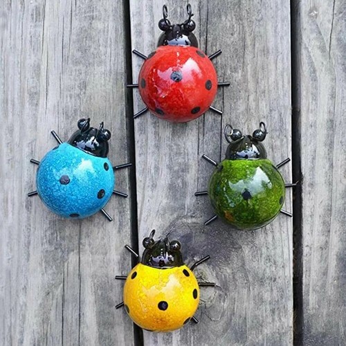 Mini metal ladybug garden - mini,