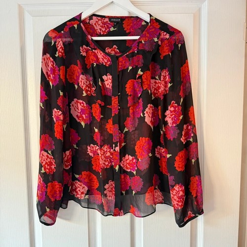 Jaeger floral silk blouse - jaeger,