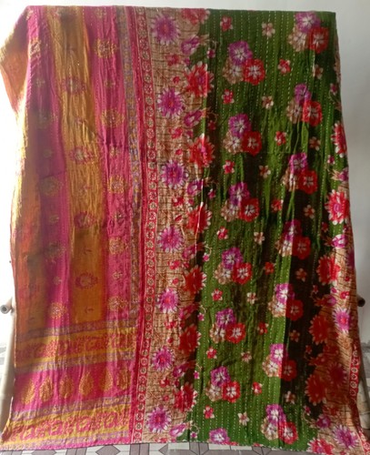 Vintage indian handmade quilt - indian,