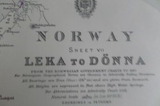 VI9NTAGE ADMIRALTY CHART LEKA TO DONNA