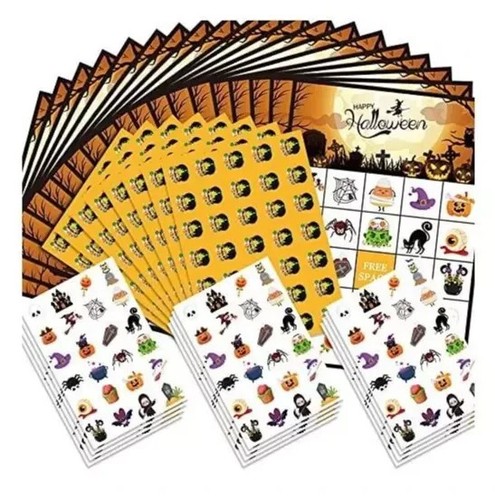 Halloween bingo game cards - halloween, for