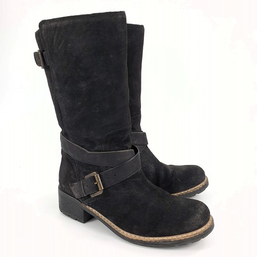 Clarks boots black suede - clarks,