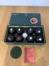 Vintage B&A Bowls The Indoor Carpet Game Made In England Box In Poor Condition