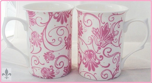 Parisian pink mugs set - pink,