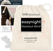 Easynight Blackout Blind, 100% Light Blocking Fabric, Large, Fit Any Size/Shape