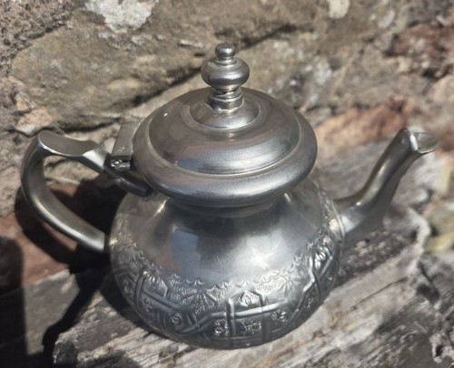 Pewter moroccan mint teapot - pewter,