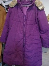 Lady's  Parka Coat With Hood Size 18 Cotton Traders Violet