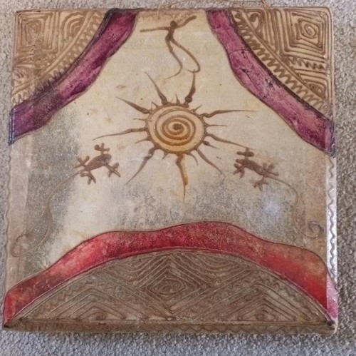 Vintage handmade square hide - vintage,