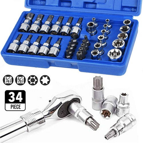 34pcs 3 8 socket - 34pcs, 1/4"