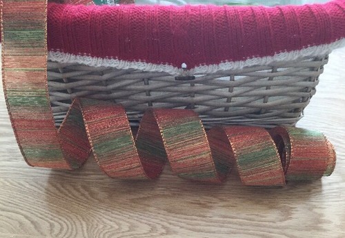 Christmas wired ribbon copper - wired,