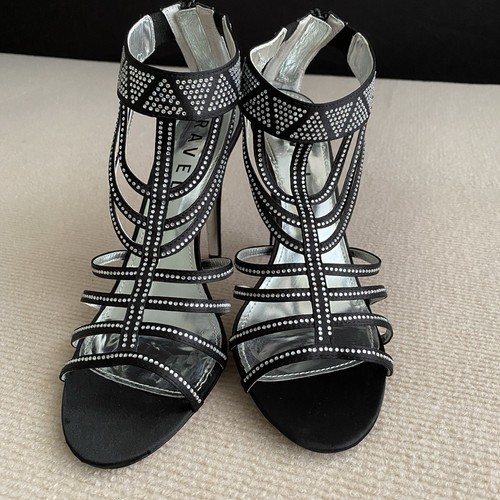 Ravel black suede diamante - ravel,