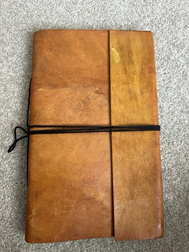 Leather notebook organizer - a6,
