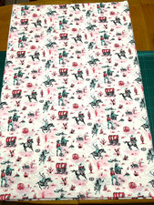 Cath Kidston COWGIRL Cotton Fabric Remnant 26" x 39" Cowboy Western