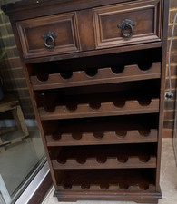 Dark Brown Wooden Wine Rack