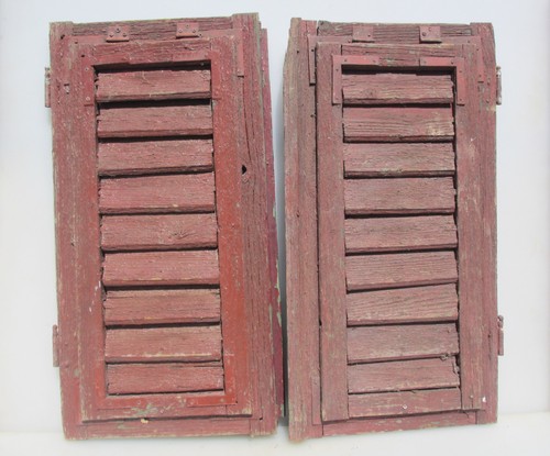 Antique wooden french window - wooden,